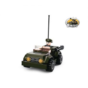 M38-B0587F – Sluban – Army Jeep – 82 PCS – Display