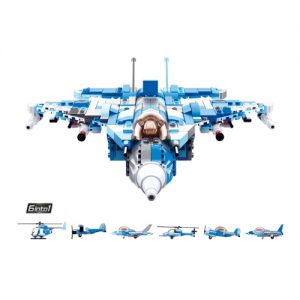 M38-B0665 – Sluban – Army Fighter Jet 6 into 1 Box Set – 728 PCS – Display Sluban Army Fighter Jet 6 into 1 Box Set - 728 PCS