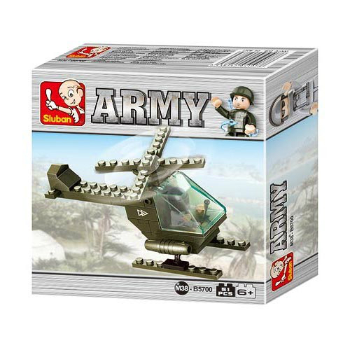 M38-B5700 - Sluban - Army Attack Helicopter - 51 PCS - Box Sluban Army Attack Helicopter - 51 PCS